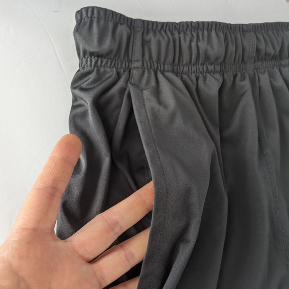 Nike Pro Dri-Fit Youth Shorts Grey Loose Drawstring Elastic Waist Swoosh Pocket - Picture 9 of 13